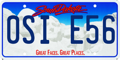 SD license plate 0SIE56