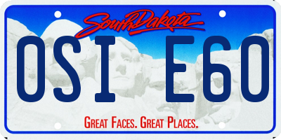 SD license plate 0SIE60