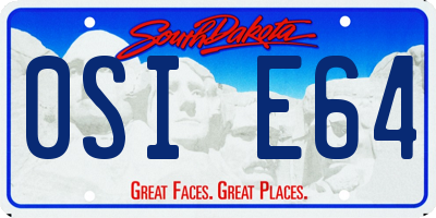 SD license plate 0SIE64