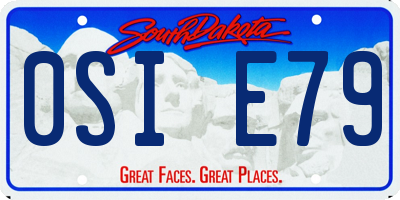 SD license plate 0SIE79