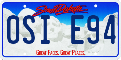 SD license plate 0SIE94