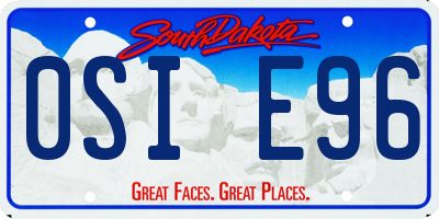 SD license plate 0SIE96