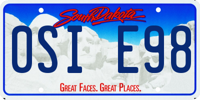 SD license plate 0SIE98