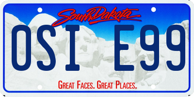 SD license plate 0SIE99