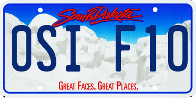 SD license plate 0SIF10