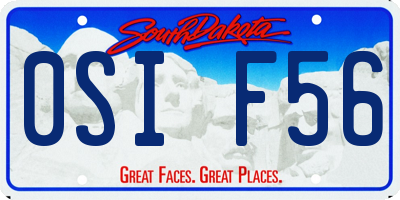 SD license plate 0SIF56