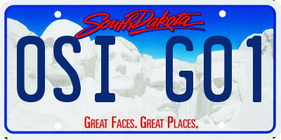 SD license plate 0SIG01