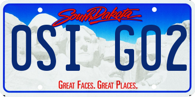SD license plate 0SIG02