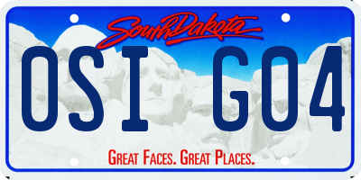 SD license plate 0SIG04