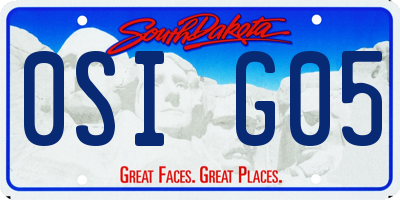 SD license plate 0SIG05