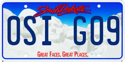 SD license plate 0SIG09