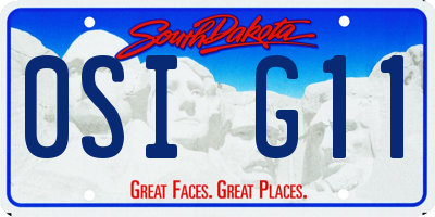 SD license plate 0SIG11