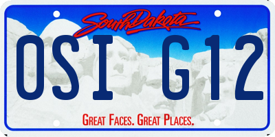 SD license plate 0SIG12