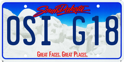 SD license plate 0SIG18