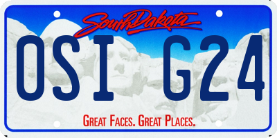 SD license plate 0SIG24