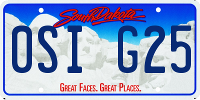 SD license plate 0SIG25