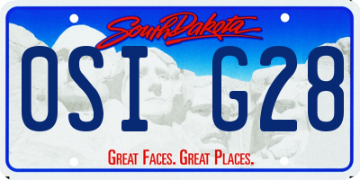 SD license plate 0SIG28