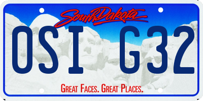 SD license plate 0SIG32
