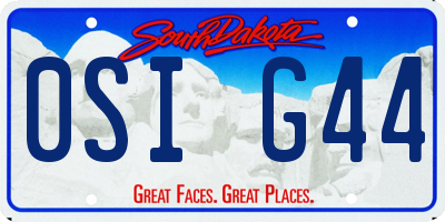 SD license plate 0SIG44