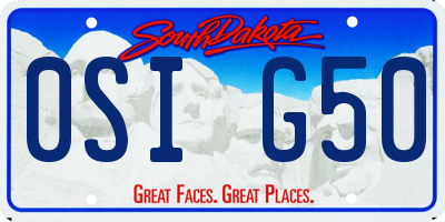 SD license plate 0SIG50