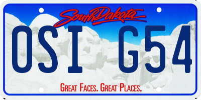 SD license plate 0SIG54