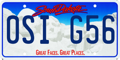 SD license plate 0SIG56