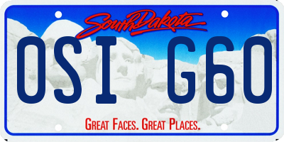 SD license plate 0SIG60