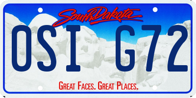 SD license plate 0SIG72