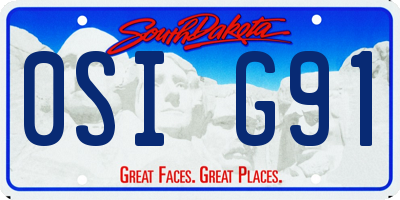 SD license plate 0SIG91