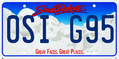 SD license plate 0SIG95