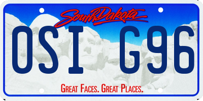 SD license plate 0SIG96