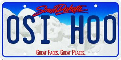 SD license plate 0SIH00