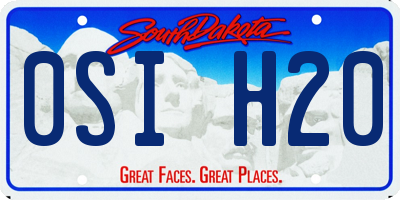 SD license plate 0SIH20