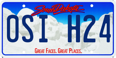 SD license plate 0SIH24