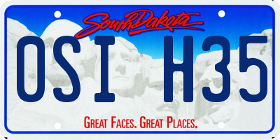 SD license plate 0SIH35
