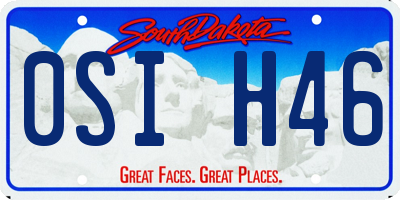 SD license plate 0SIH46