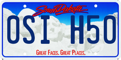 SD license plate 0SIH50