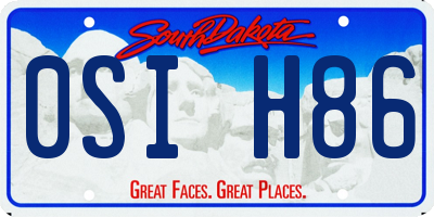 SD license plate 0SIH86
