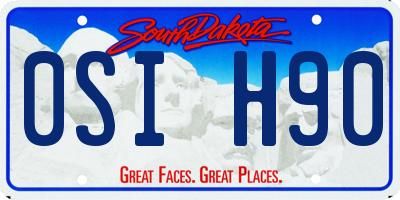 SD license plate 0SIH90