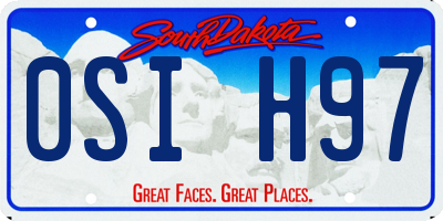 SD license plate 0SIH97