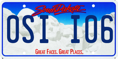 SD license plate 0SII06
