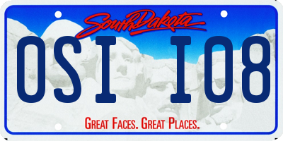 SD license plate 0SII08