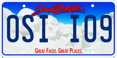 SD license plate 0SII09