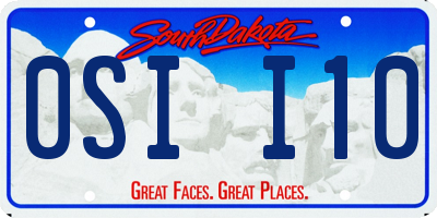SD license plate 0SII10