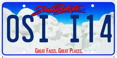 SD license plate 0SII14