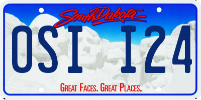 SD license plate 0SII24