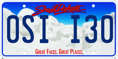 SD license plate 0SII30