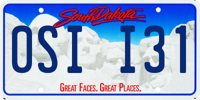 SD license plate 0SII31
