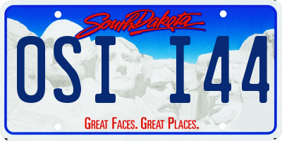 SD license plate 0SII44