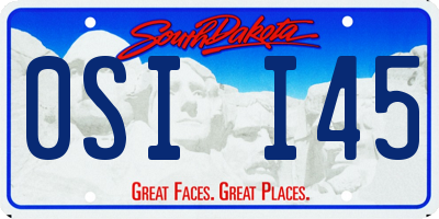 SD license plate 0SII45